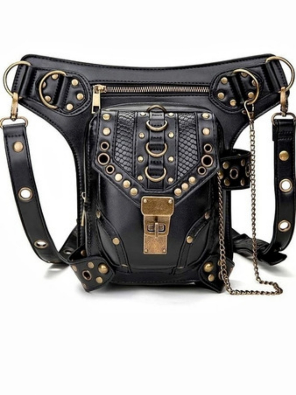 Black Multi-Way Crossbody Belt Bag